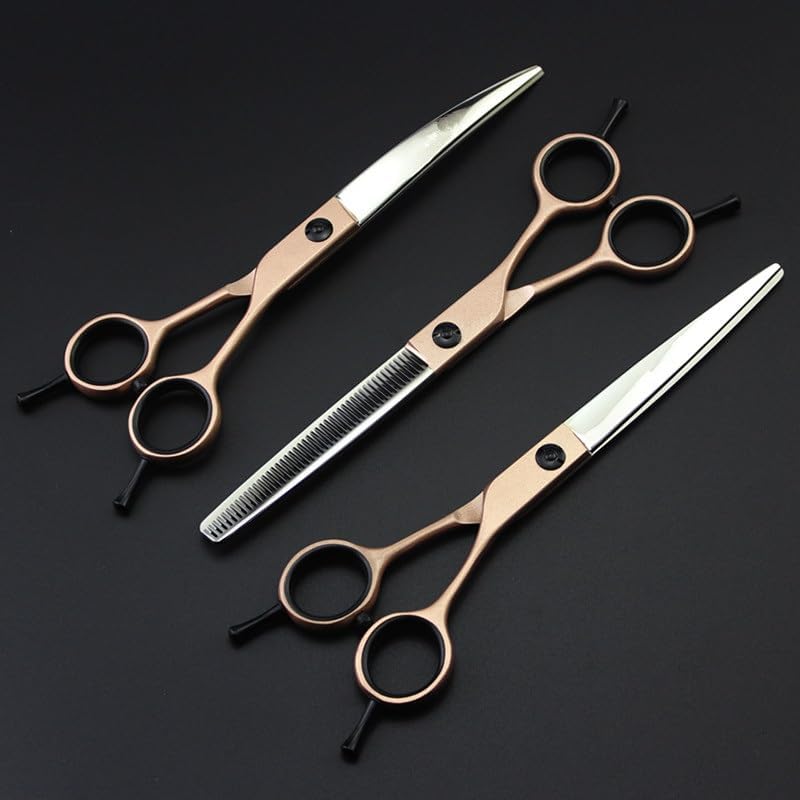 Dog Grooming Scissors Shears, 5 kit japan 440c 7 inch rose Pet dog grooming hair scissors cutting shears pet thinning barber hairdressing scissors set