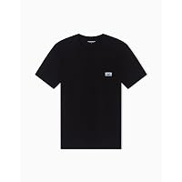 EMPORIO ARMANI T-Shirt Girocollo in Cotone Superfine da Uomo, Nera