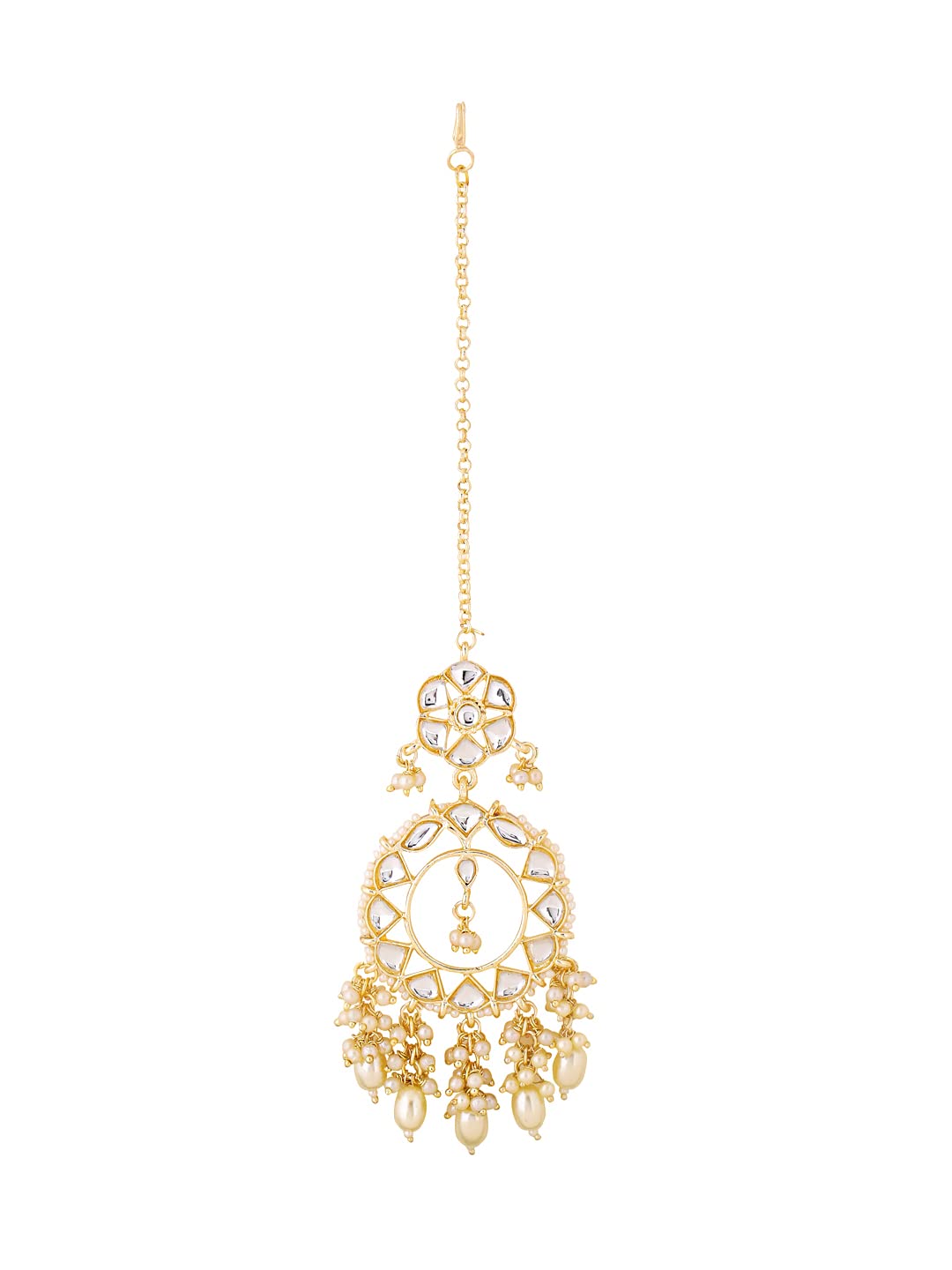 Yellow Chimes Maang Tikka for Women Gold Plated Kundan Studded Beads Drop Maangtikka for Women and Girls (B0B63QKZ92) Amazon Price History, Amazon Price Tracker