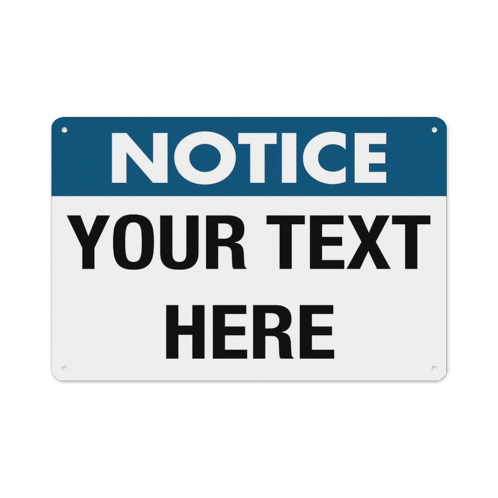 peiyeety Notice Sign Aluminum Tin Warning Signs for Home Outdoor Garden 12X16 Inches