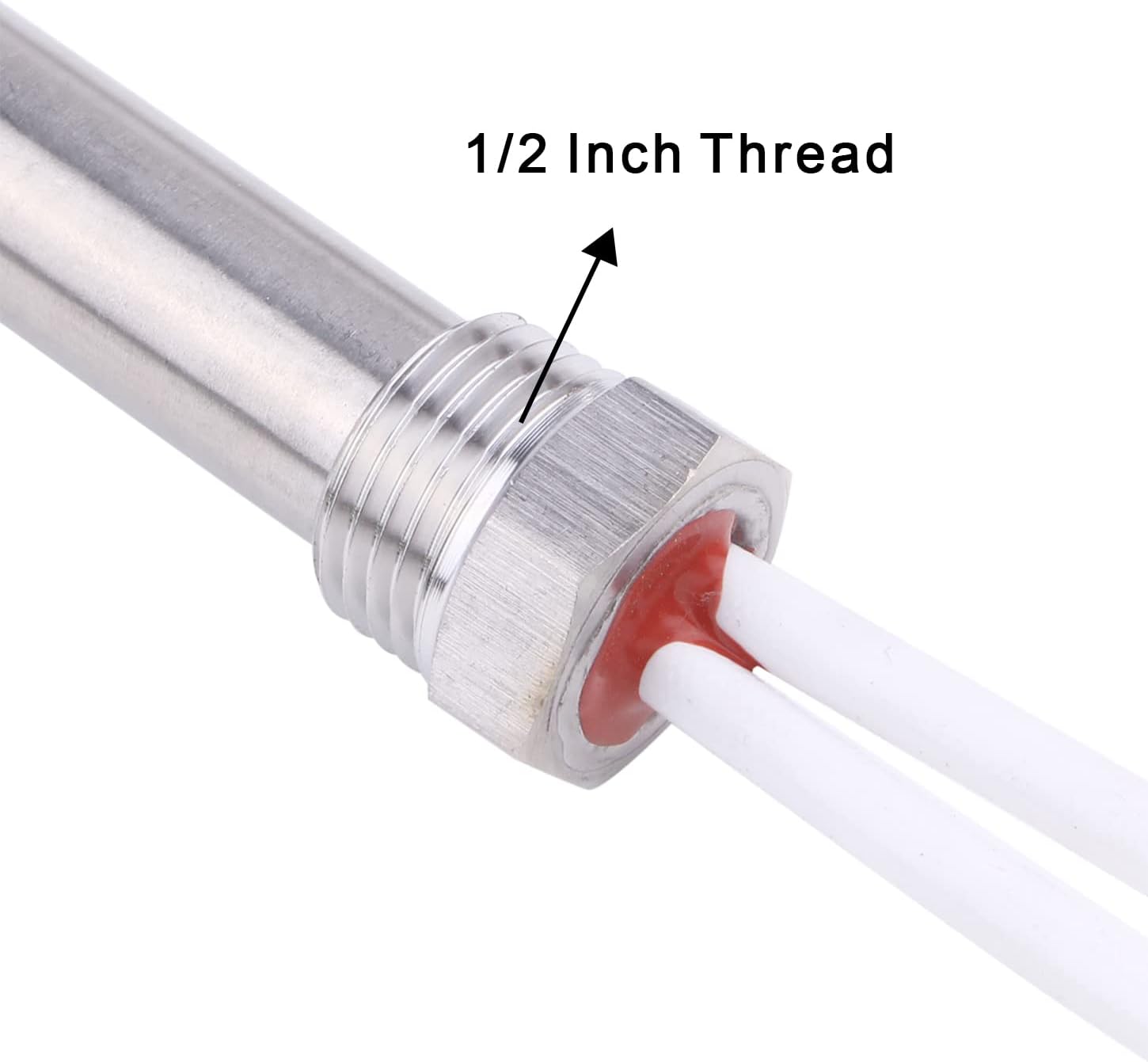 DERNORD Immersion Cartridge Heater 12V 100W Hot Rod Heating Element Replacement 1/2 Inch Thread
