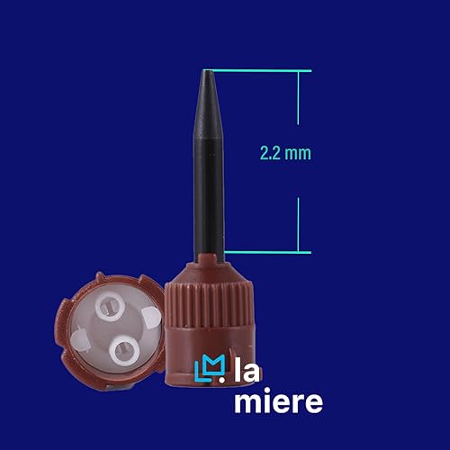 Miniatura 26 de LA MIERE 50 puntas de mezcla de impresión dental de alto rendimiento 10:1 azul/naranja, puntas HP estilo T, corona y puente 10:1