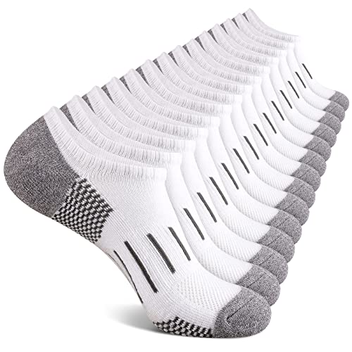Heatuff No Show Socks Men 7 Pairs Low Cut Athletic Cushion Non Slip Breathable Socks