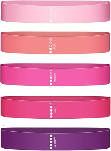 Paquete de 5 bandas de resistencia para entrenamiento, equipo de entrenamiento, bandas de ejercicio para gimnasio en casa y estiramiento, equipo de