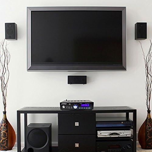 Miniatura 6 de Pyle PDA5BU Amplificador receptor estéreo, Bluetooth, radio AMFM, lector flash USB, entrada auxiliar (0.138 in), pantalla LCD, 200 W, paquete con