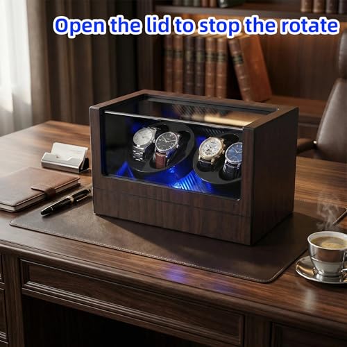 Bobinador de reloj para 4 relojes automáticos con motor Mabuchi y USB 5