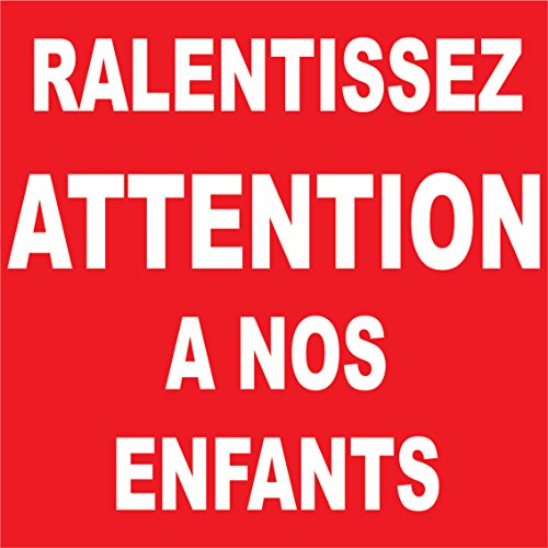 Panneau ralentissez attention a nos enfants "alu 400x400mm" Cover