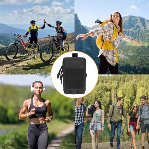 Hejo Tactical Molle Pouch, Utility Belt Pouch with Zipper, Waist Pouch Bag, EDC Pouch, Multifunctional Waist Bag for Sports, Hiking, Camping,Traveling, Cycling, Fishing (Black) - Image 8