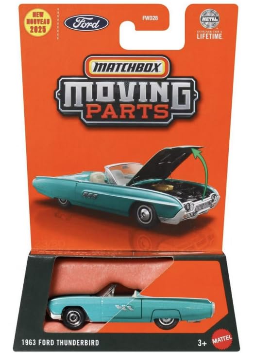 Matchbox Moving Parts 1963 Ford Thunderbird 1:64 miniatura 1