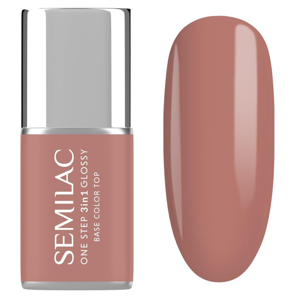 Semilac Lakier Hybrydowy Formuła 3w1 One Step S235 Peach Beige 7ml