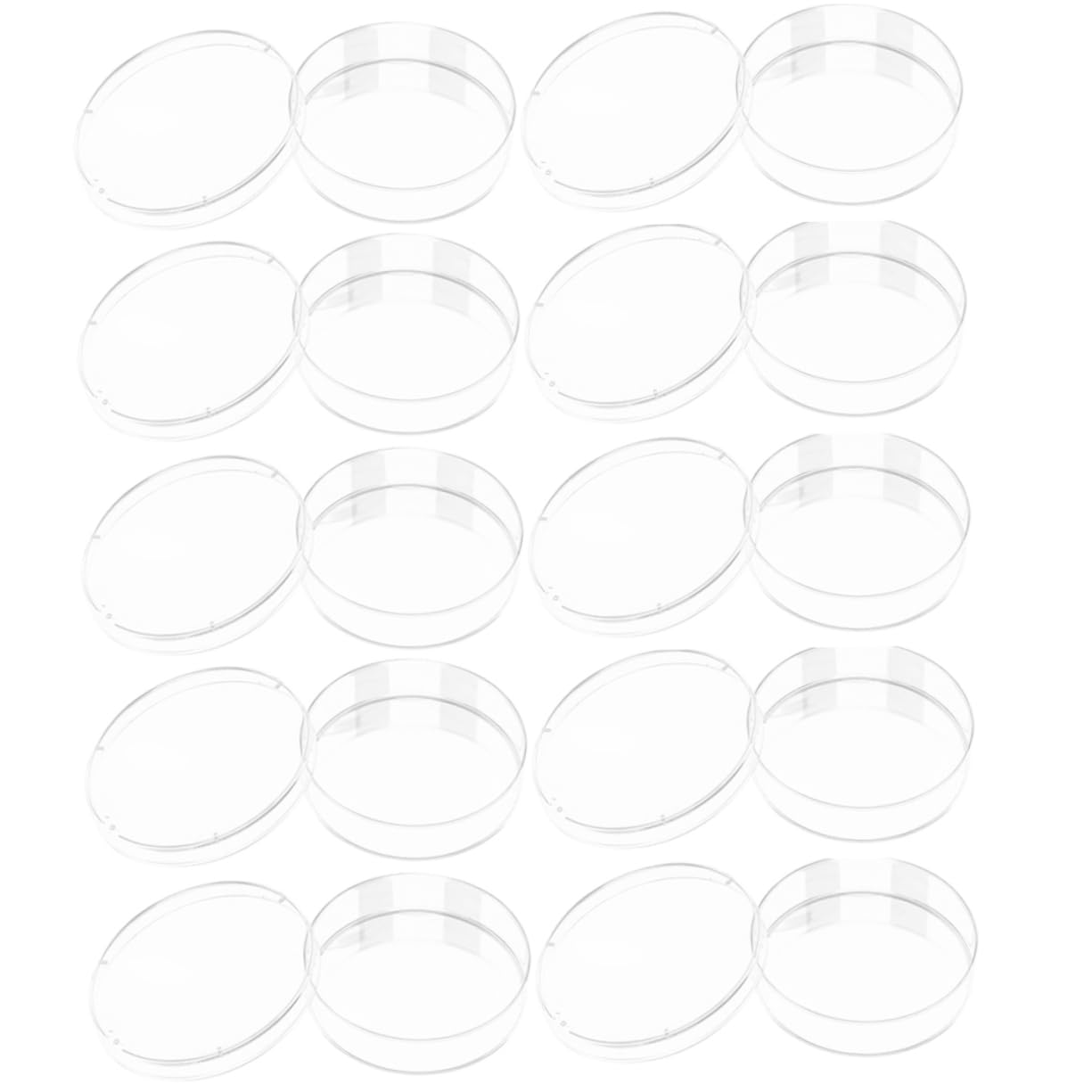 iplusmile 40pezzi Piastre Petri Trasparenti Con Coperchio Laboratorio Cultura Tissutale Resistente e Pratica Per Esperimenti Scientifici e Educazione