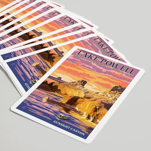 Lantern Press Naipes Poker Lake Powell y Sunset 52 Cartas miniatura 5