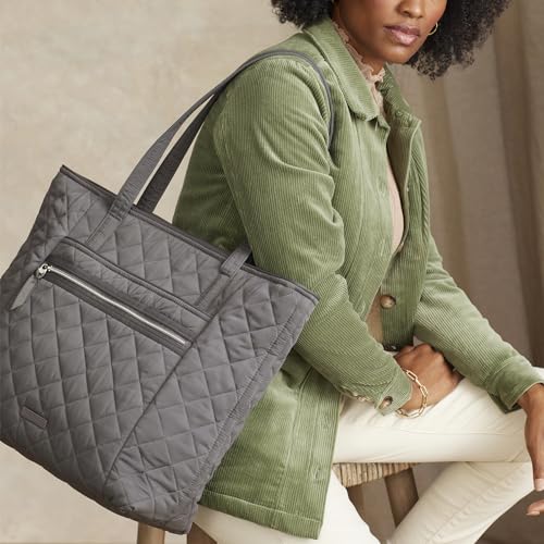 Vera Bradley Performance Twill Vera Tote Bag, Shadow Gray3