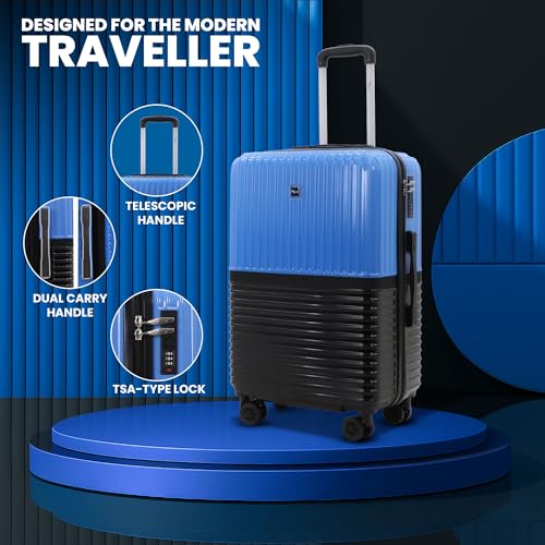 Image of Istanbul Polycarbonate Trolley Bag Set-3 | Lightweight | Hard Shell | Lightweight Hard Shell Luggage, 8 Spinner Wheels, TSA-Type Lock, Dual-Tone Design