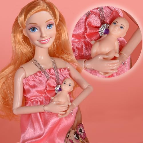 dollbie 3-Pack 11.5 inch muñecas embarazadas con vestidos miniatura 6