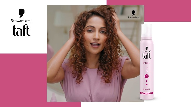 Image of TAFT Schwarzkopf Curl Hold 3 Hair Mousse, For Long Lasting Curls, Weather-Proof Formula With No Stickiness, Heat Protection And Shine, Silicone Free, Lightweight Styler To Controls Frizz, 200Ml