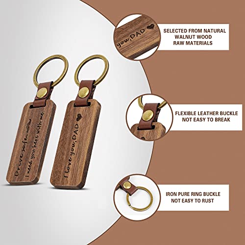 Drive Safe Keychain For Dad Wood Key Ring Gifts For Husband Drive Safe I Need You Here With Me Keychains #TOP4