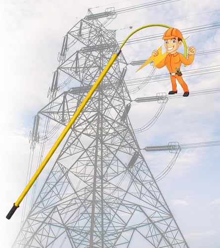 High Voltage Insulated Rescue Hook - Lightweight Portable Electrical Safety Tool for Power Plant, Factory Maintenance & Emergency Response