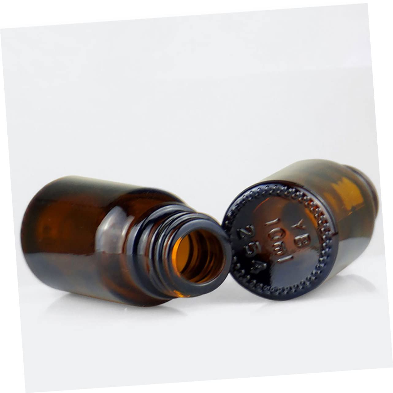 Homoyoyo 20stücke Glasflasche für Ätherisches Öl Braune Flasche Wiederverwendbar Probeflasche Dicht Verschlossen Einfach zu Verwenden für Unterwegs
