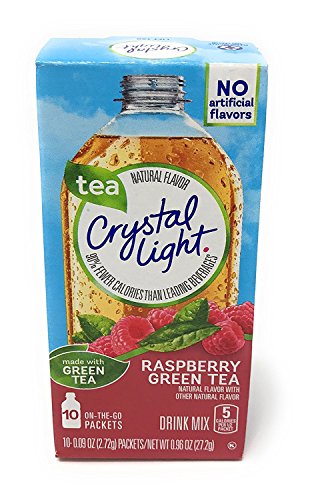 Crystal Light On The Go Raspberry Green Tea, 10-Packet Box (Pack of 4)