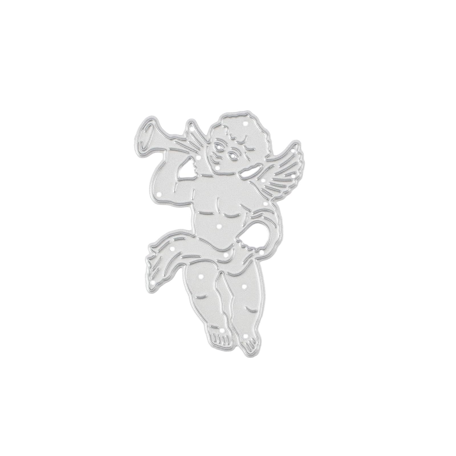 Nellie's Choice Christmas Cutting, Angel Shape Die, 4.2 x 5.7 cm, Card Making Supplies, Metal Dies for Scrapbooking, DIY and Paper Crafts, Silver, 42x57mm