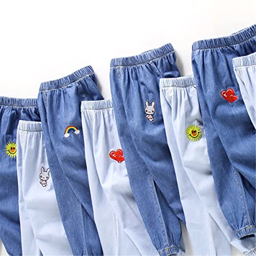 Kids Child Boys Girls Elastic Spring Autumn Soft Cotton Denim Casual Cool Sport Street Summer Thin Bloomers Pants4