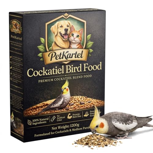 Cockatiel Bird Food Seed Mix (1.2Kg) | Natural Millet, Canary See...