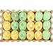 Valery Madelyn 18 Pezzi Uova di Pasqua 6cm Primavera Estate Decorazione Plastica di Pasqua Ornamenti Pasquali Giocattoli per Bambini Deco Decorazione di Primaverile Ciondolo Verde Giallo