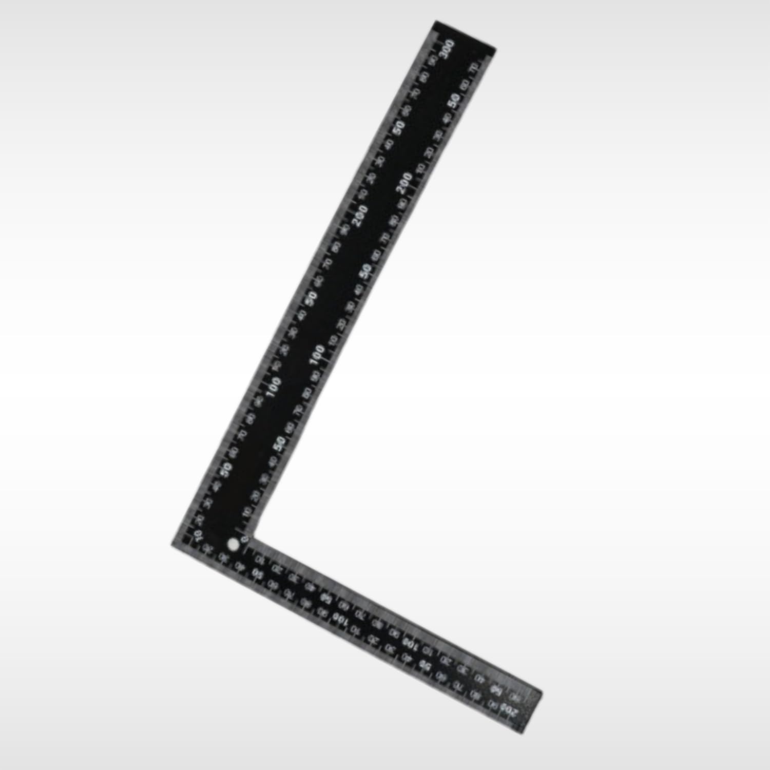 Dunnet Tools Black 12"X8" Rafter Square Aluminium Alloy 200X 300Mm L Shape Ruler Right Angle Ruler For Carpenter Engineer Roofer And Craftsmen Construction Tools