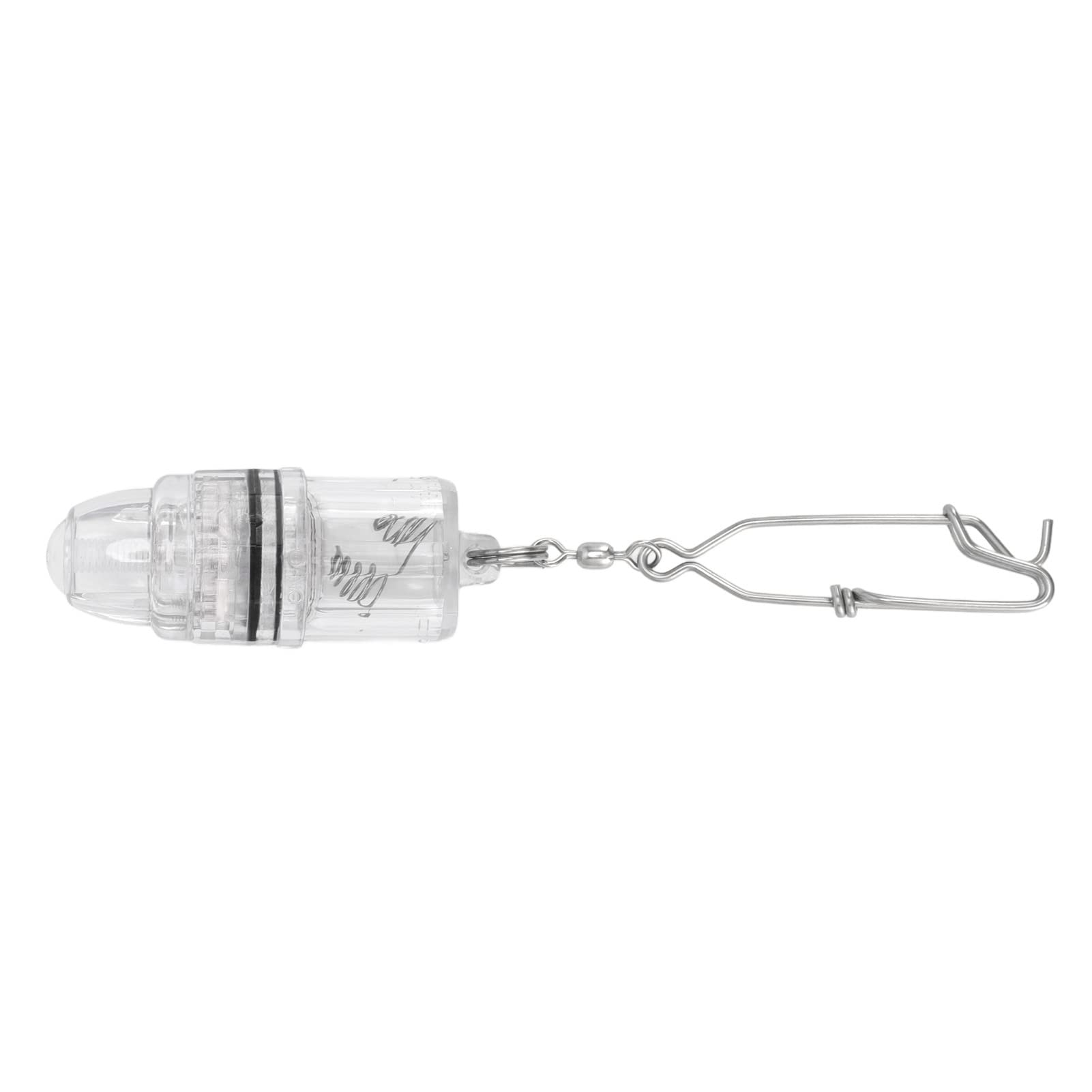 Deep Fish Attracting Indicator, Clear Plastic Light Housing Explosion Proof Easy Use Underwater Deep Drop LED Flashlight Bait Fishing Lamp for Fishing Tool (White)