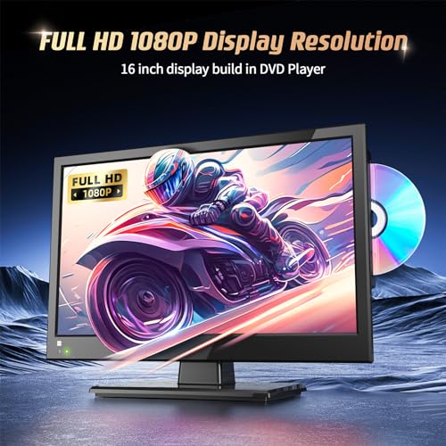 Desobry TV161B 16 Inch Tv With Dvd Player Built In 1080P Lcd Tv Dvd Player Combo thumb #1
