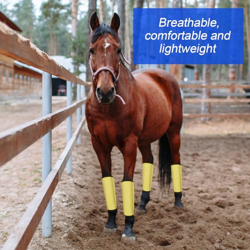 Image of Set of 12 Mesh Fly Boots for Horse Breathable Mesh Horse Boots Protective Horse Leg Loose Wraps Horse Leggings for Preventing Flies and Mosquitoes Bites
