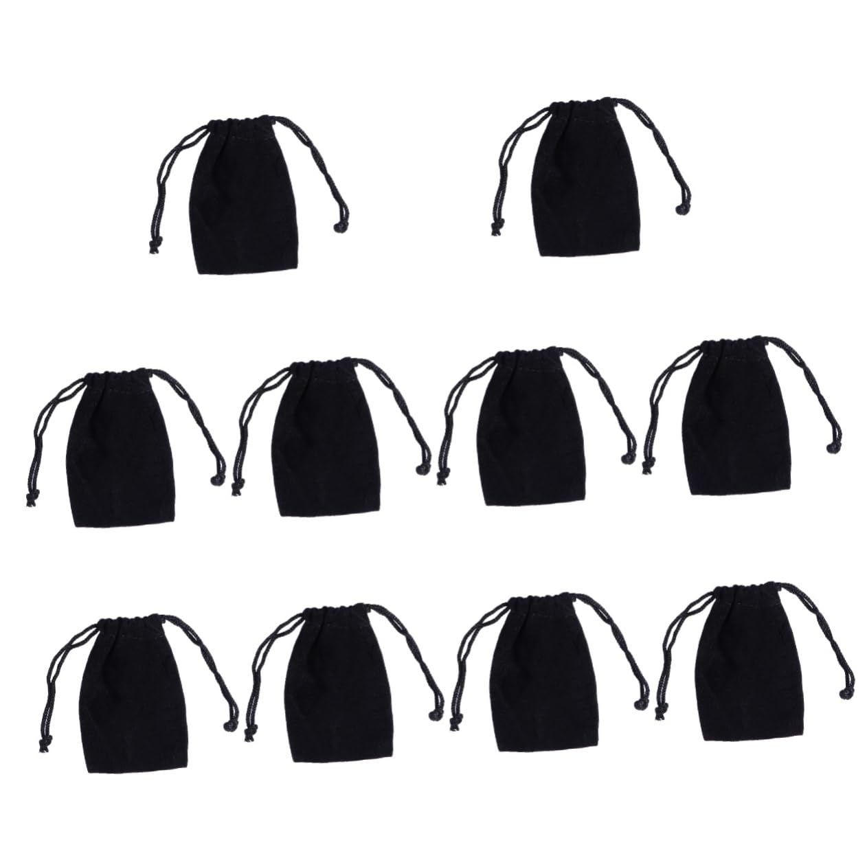 minkissy 10stücke Schmuckbeutel Set Schwarz Für Uhren Ketten Armbänder Und Kleine Gegenstände Praktische Zugbandverschlüsse Für Einfachen Transport