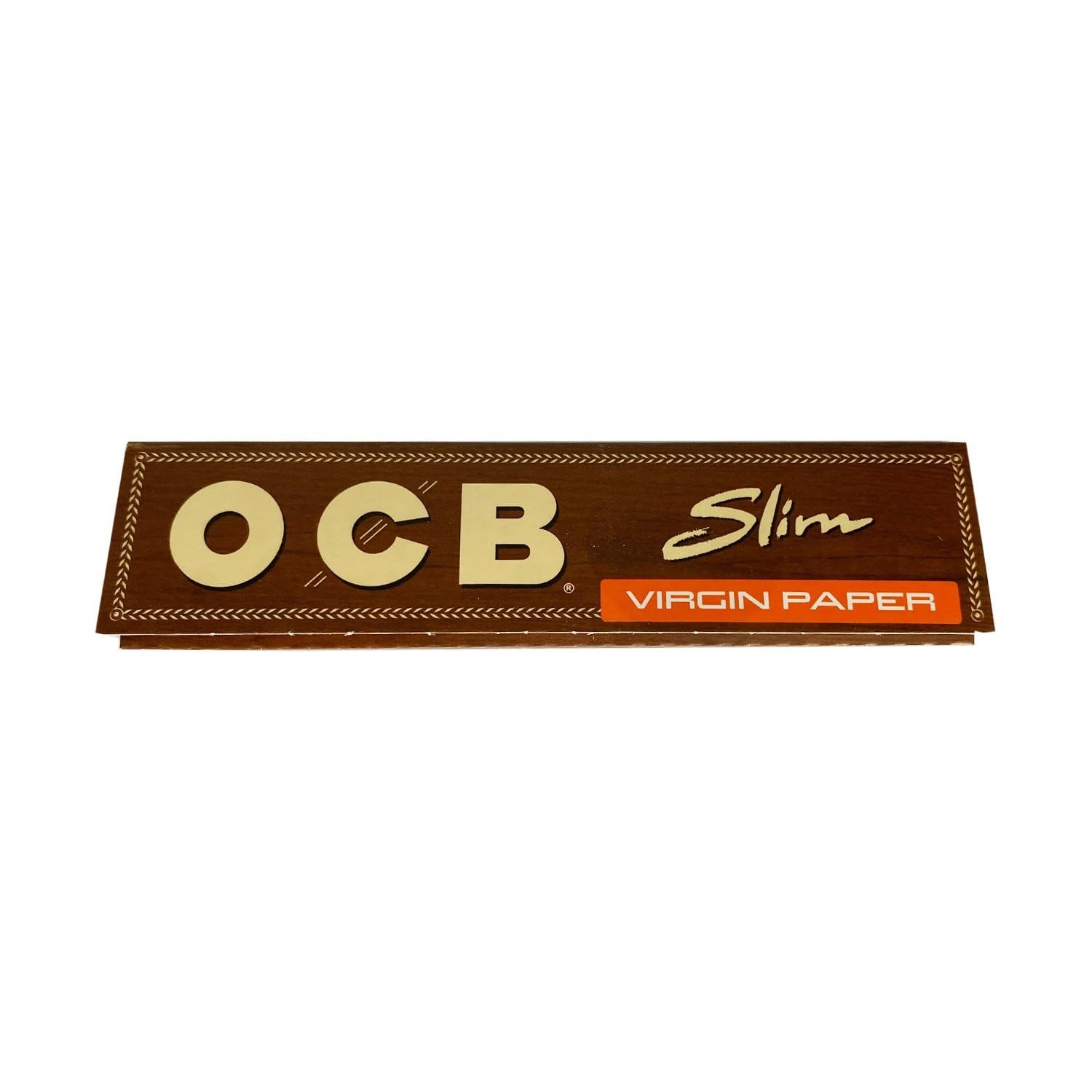 OCB Unbleached Slim Virgin Paper, długi papier, brązowy, 12,5 cm szerokości 11,5 cm wysokości x 5,5 cm wysokości