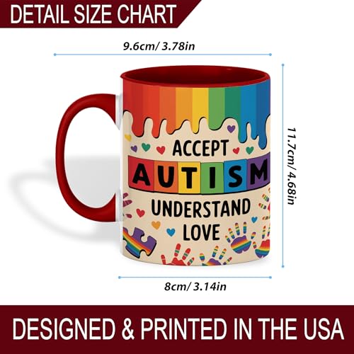 Taza de cerámica para conciencia del autismo 11 onzas miniatura 5