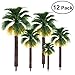 Produktbild NUOLUX 12 Stücke Modell Bäume, Kunststoff Zug Palme für Mini Landschaft Landschaftsgestaltung, 8 cm 10 cm 13 cm 16 cm