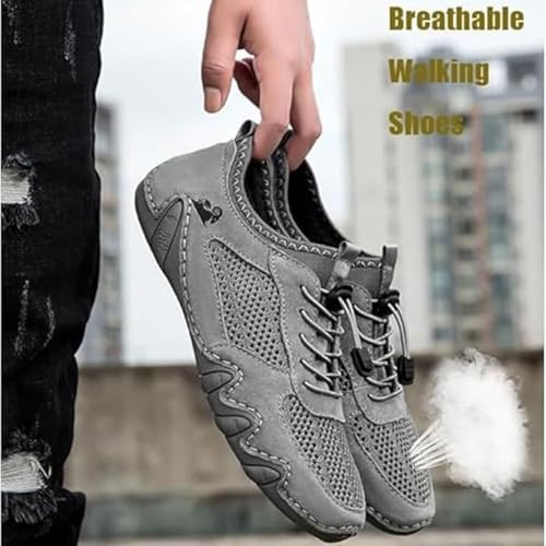 Vogany Men Shoes,Vogany Shoes Orthopedic Sneakers Men Handmade Men's Casual Driving Trainers - Summer Outdoor Breathable Mesh Slip-On Sneakers for Hiking & Walking3
