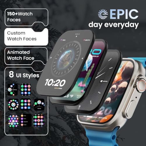 Image of Boult Crown Smart Watch 1.95'' Display, Bluetooth Calling, Working Crown, Zinc Alloy Frame, 900 Nits Brightness, AI Voice Assistant, SpO2 Monitoring, 100+ Sports Mode (Blue)