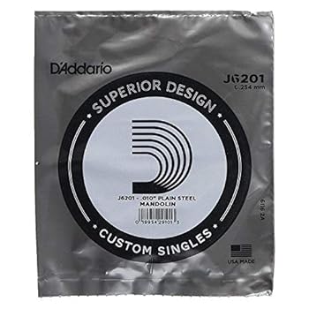 DAddario J6201 010 Plain Steel einzelne Saite für Mandoline