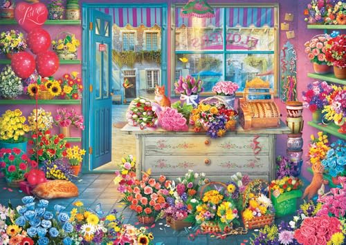 Schmidt Spiele 59764 Boutique de Fleurs coloré, Puzzle de 1000 pièces