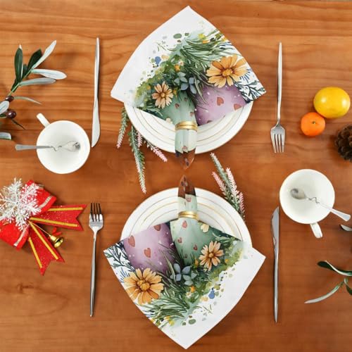 Servilletas de Tela Estampado Huevos de Pascua Set x6 miniatura 5