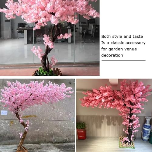 Árbol de cerezo artificial rosa de 2x1.5m con ramas flexibles 4