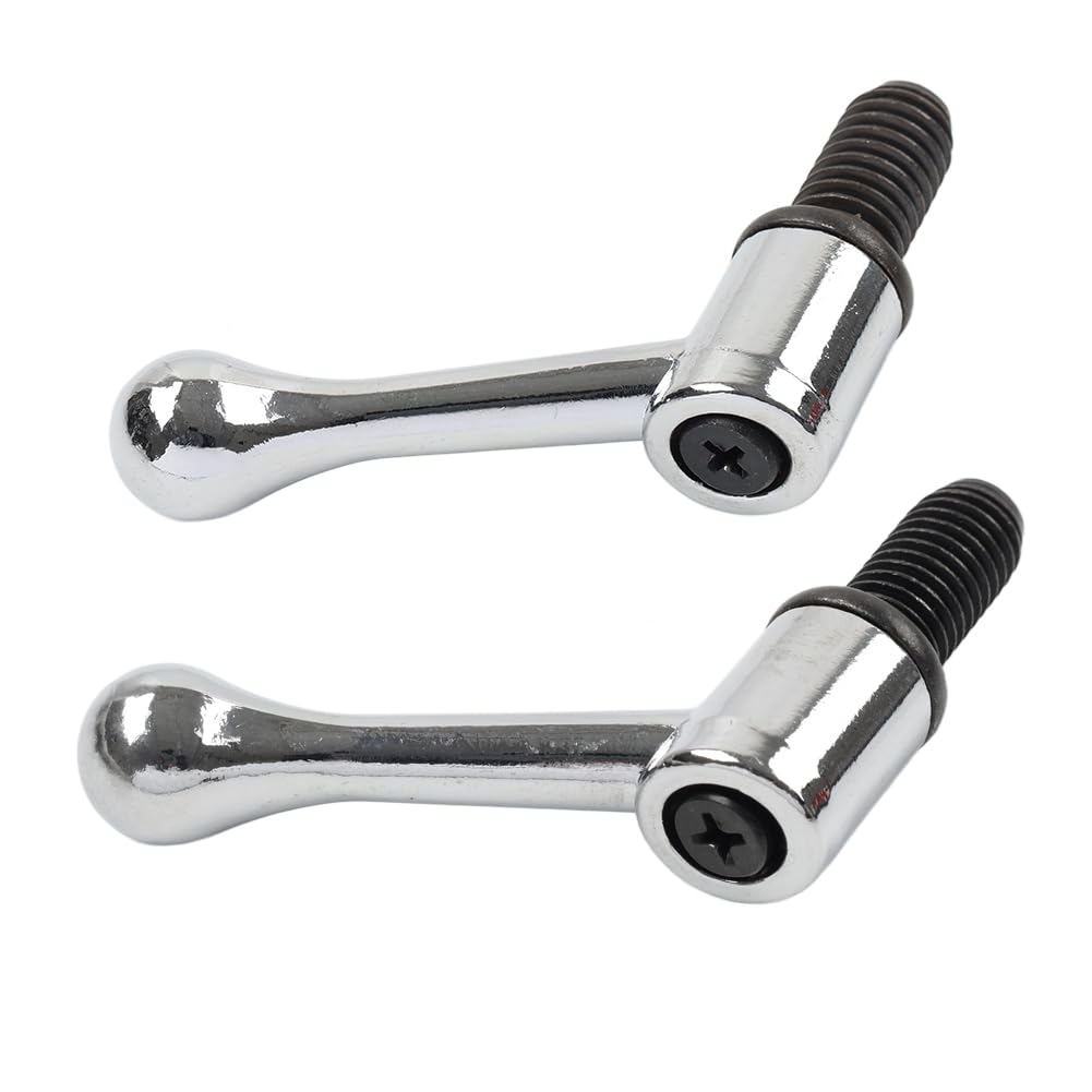 FSFY 2pcs M12 & M1/2 Workbench Table Lock Handle Thread Bolt Set Bridgeport Milling Machine Tool CNC Metal Silver