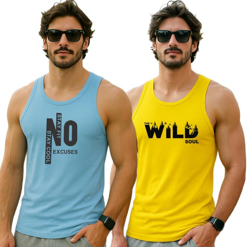 Qua Tank Top Collection, sendow for Men | Sleeveless Gym Vest | Tank Top for Men's | Vest for Man Graphic Print Design, Beach, Casual Wear | Gym Vest for Men-image-37