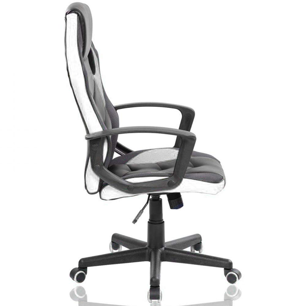 BAKAJI Poltrona Presidenziale Ergonomica Sedia Gaming Racing da Scrivana in Eco Pelle Arredo Ufficio Casa Cameretta Sala Riunioni Regolabile in Altezza Girevole e Direzionale