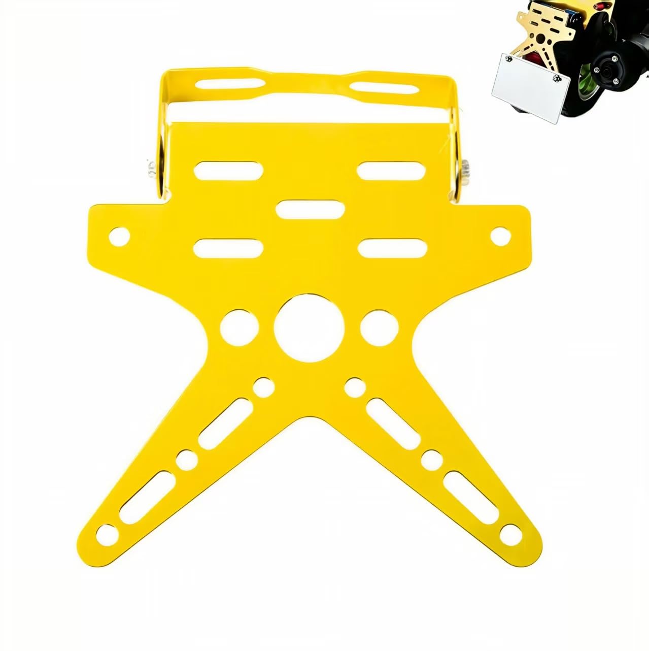 WENINETIES Motorcycle License Plate Holder for DUCATI SCRAMBLER800 Tail Tidy Bracket Eliminator Fender Registration Mount Adjustable Sturdy,Gold