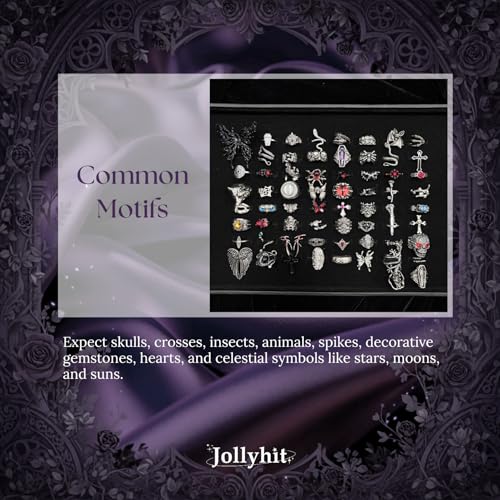 Gift-Ready Mystery Jewelry Jar – 30pcs light Gothic Witchy Surprise Box for Women, Spooky Season Costume Jewelry Set with Necklace, Earrings, Rings & Bracelets – Halloween Witchcraft Vampire Skeleton Gift3