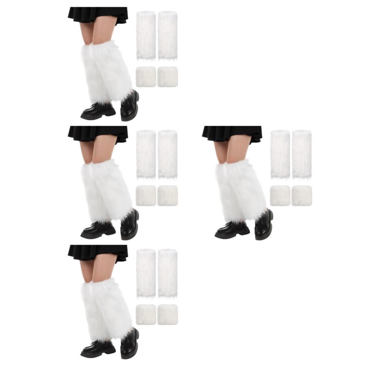 4 Set Scaldamuscoli in Poliestere per Natale, Stile Chic