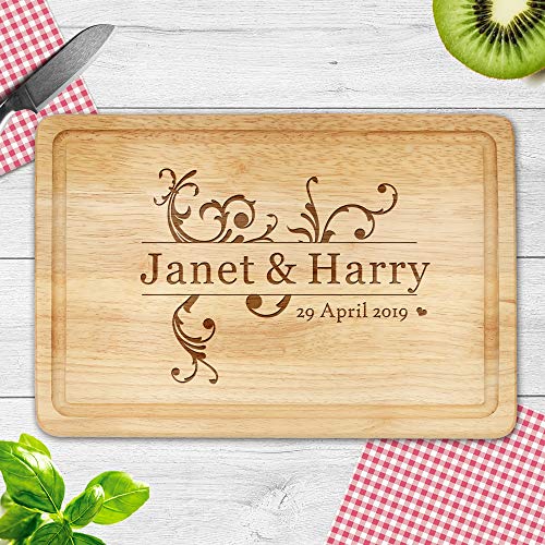Personalized Cutting Board Engraved Wood Cutting Board Charcuterie Boards Chopping Board Gifts for Couple Engagement Wedding Anniversary Christmas Birthday