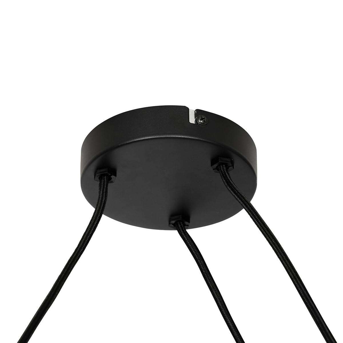 Qazqa Esstisch Japandi Pendelleuchte, Pendellampe - Plu - Weiß, Rund, 3-flammig, 100cm, Ideal als Esszimmerlampe